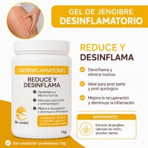 gel desinflamatorio de jengibre