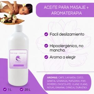 aceite para masaje con aromaterapia